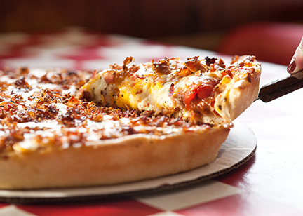 Deep dish pizza